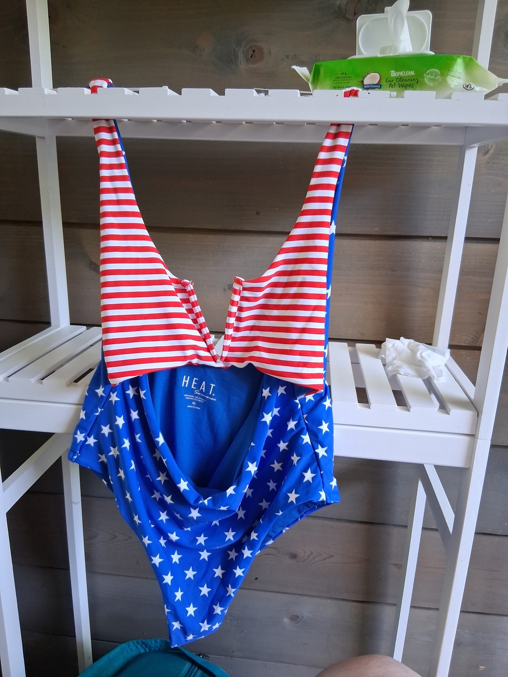 HEAT Swimwear American Flag One Piece Swimsuit - Size XL